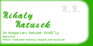 mihaly matusek business card